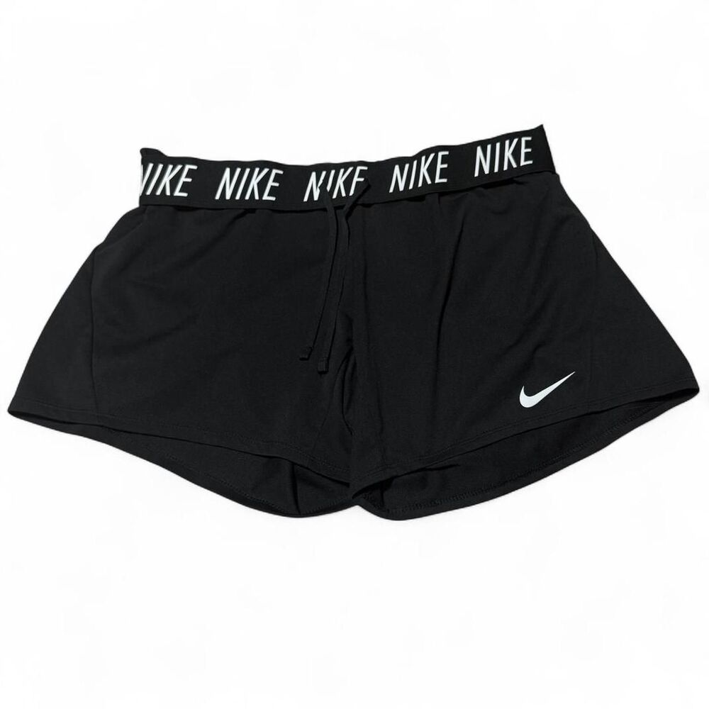 Nike Black Fold Over Drawstring Shorts Women’s Size Medium Athletic